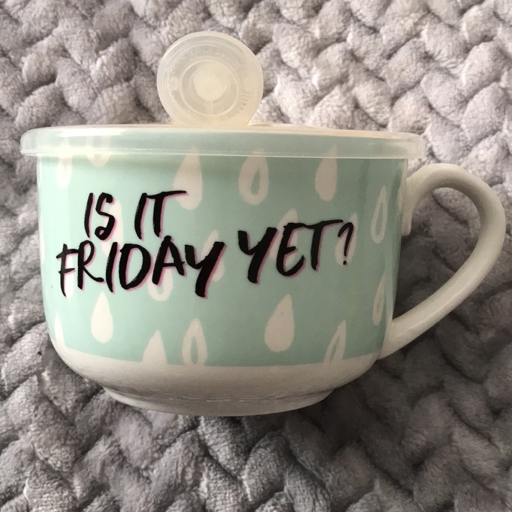 Ciroa Must Haves Bowl with a handle and lid, Fine Porcelain. Is It Friday Yet?
